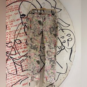 Vintage Y2K Pepe Jeans London Low Rise Graffiti Jeans
